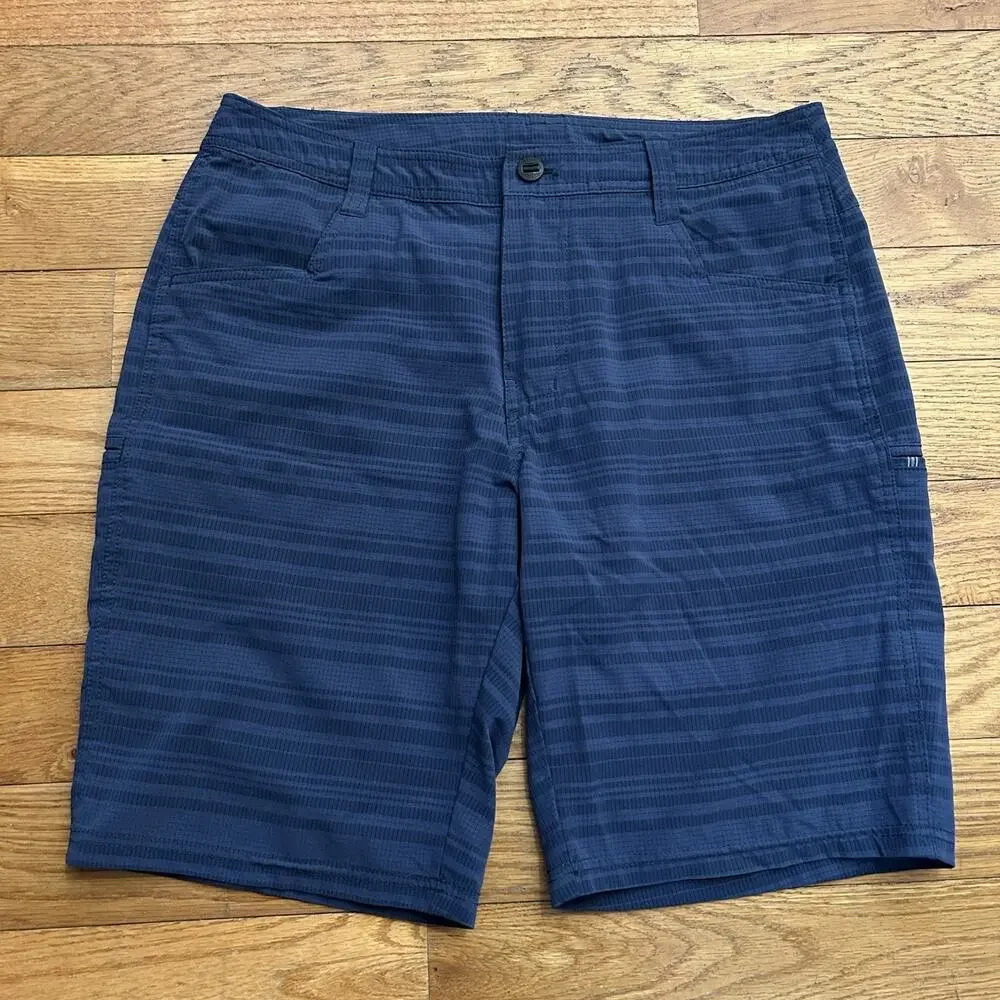Kuhl Revolvr Striped Athletic Performance Cargo Shorts 10” 32